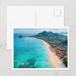 Carte Postale Illustration de la vue aérienne Haad Rin Thailand