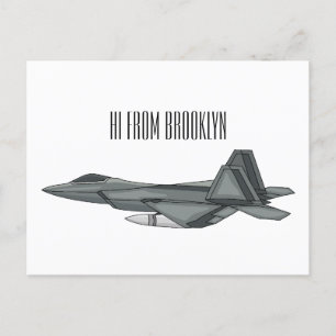 Carte Postale Illustration de l'avion de chasse