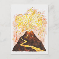 Illustration de l'éruption volcanique
