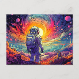 Carte Postale Illustration de l'espace et au-delà