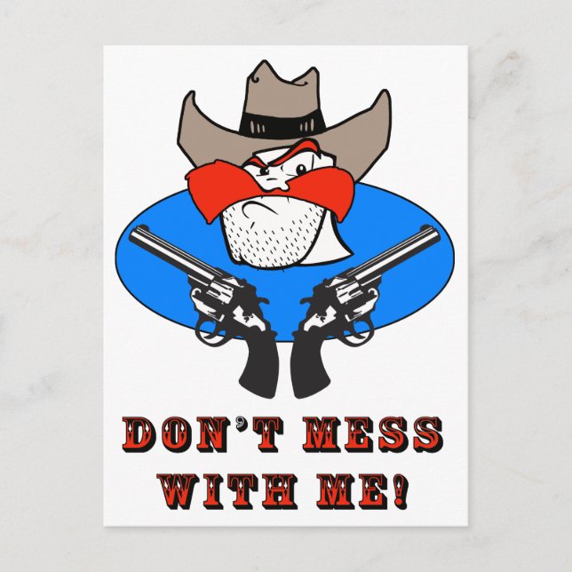 Carte Postale Illustration de l'Humour drôle de Mad Cowboy (Devant)