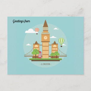 Carte Postale Illustration de Londres City