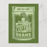 Illustration de packaging de café à piston pop art