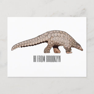 Carte Postale Illustration de Pangolin
