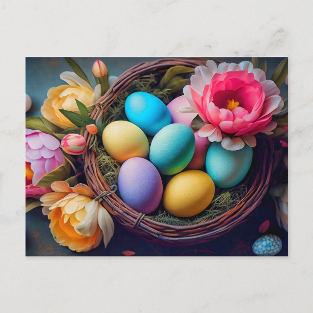 Carte Postale Illustration de Pâques flamboyante et élégante (Devant)