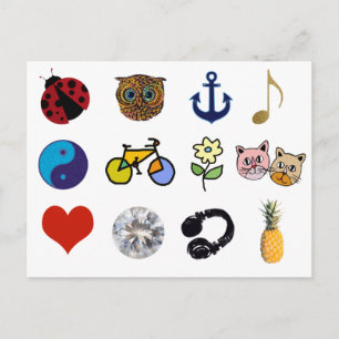 Carte Postale illustration de poutre mignonne