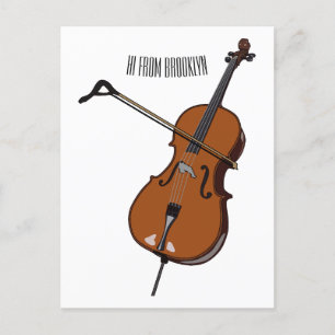 Carte Postale Illustration de violoncelle
