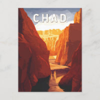 Illustration de voyage au Tchad Art vintage