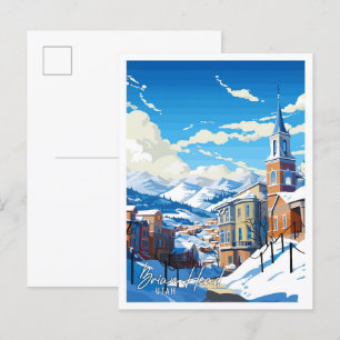 Carte Postale Illustration de voyage vintage de Brian Head Utah