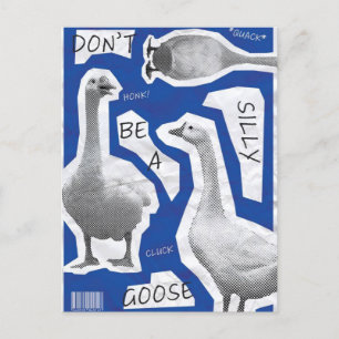 Carte Postale Illustration d'oeuvres d'art ne pas être une oie i