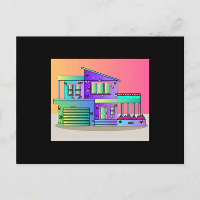 Carte Postale Illustration Dream House Villa Effects (Devant)