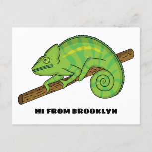 Carte Postale Illustration du caméléon de la parson