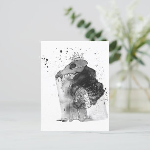 Carte Postale Illustration du crâne et des os