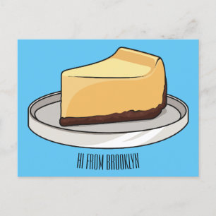 Carte Postale Illustration du dessin animé Cheesecake