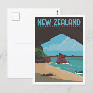 Carte Postale Illustration du lieu de voyage de la péninsule de