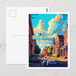 Carte Postale Illustration du lieu de voyage vintage Ripon Engla