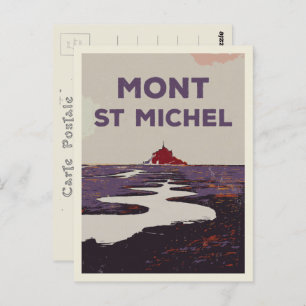 Carte Postale Illustration du Mont Saint Michel France