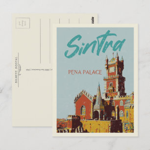 Carte Postale Illustration du palais de Sintra Pena Portugal