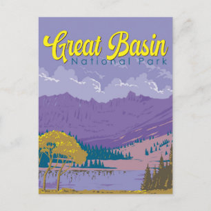 Carte Postale Illustration du parc national Great Basin Art de v