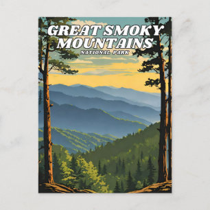 Carte Postale Illustration du parc national Great Smoky Mountain