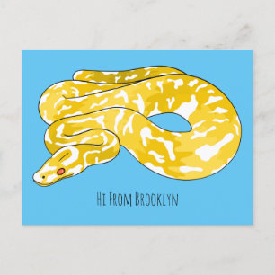 Carte Postale Illustration du serpent python birman