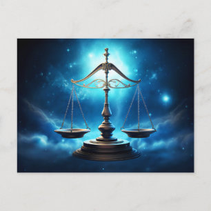Carte Postale Illustration du signe du zodiaque Balance
