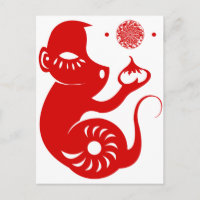 ILLUSTRATION DU SINGE DE PAPERCUT CHINOIS ZODIAC