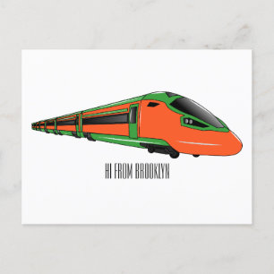 Carte Postale Illustration du train à balles