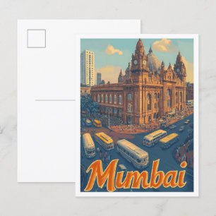 Carte Postale Illustration du Vintage voyage artistique de Mumba
