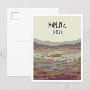 Carte Postale Illustration du Vintage voyage artistique indien d