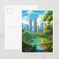 Illustration du Vintage voyage de Kuala Lumpur Mal
