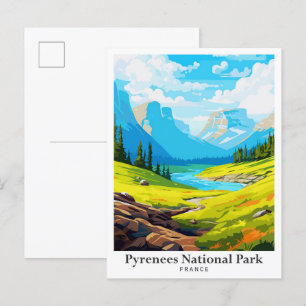 Carte Postale Illustration du Vintage voyage du parc national de