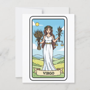 Carte Postale Illustration du virus Zodiac Style du Tarot