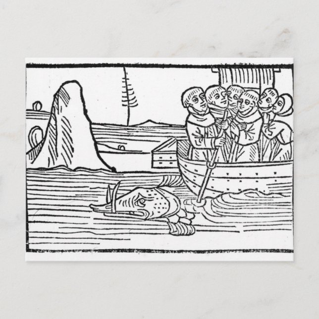 Carte Postale Illustration du "Voyage de St. Brendan" (Devant)