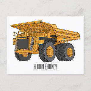 Carte Postale Illustration d'un camion à grande échelle