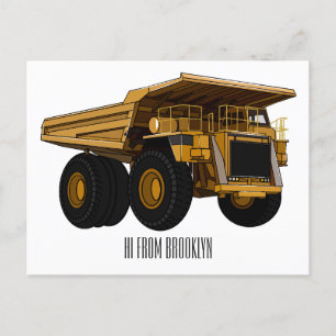 Carte Postale Illustration d'un camion à grande échelle