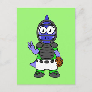 Carte Postale Illustration D'Un Capteur De Baseball Parasaurolop