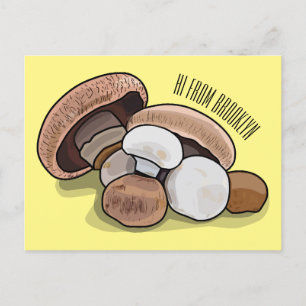 Carte Postale Illustration d'un champignon