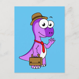 Carte Postale Illustration D'Un Homme D'Affaires Pachycéphalosau