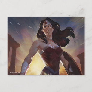 Carte Postale Illustration d'une femme en crise infinie