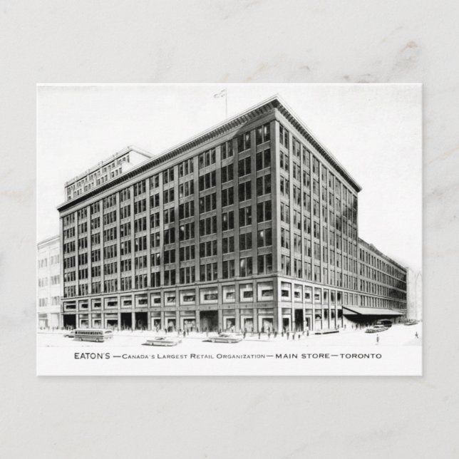 Carte Postale Illustration Eaton's Queen St Toronto (Devant)
