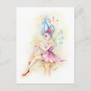 Carte postale Illustration Fée Whimsical