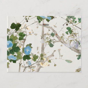 Carte Postale Illustration Fleurs vintages