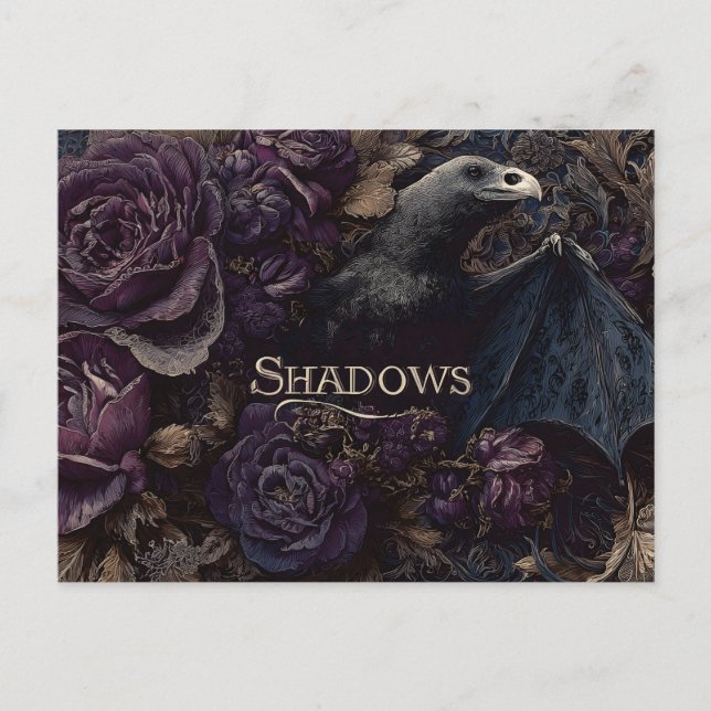 Carte Postale Illustration gothique foncée de la création de cha (Devant)