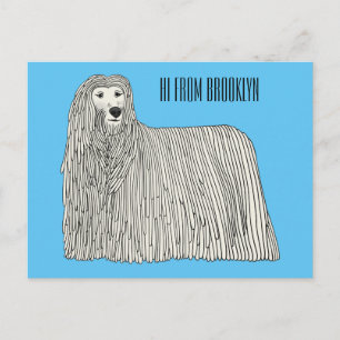 Carte Postale Illustration Komondor pour chien