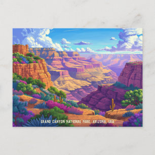 Carte Postale Illustration moderne du parc national du Grand Can