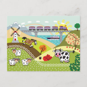 Carte Postale illustration pour enfants