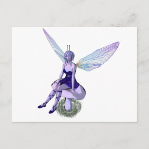 Carte Postale Illustration Purple Faery - POSTCARD
