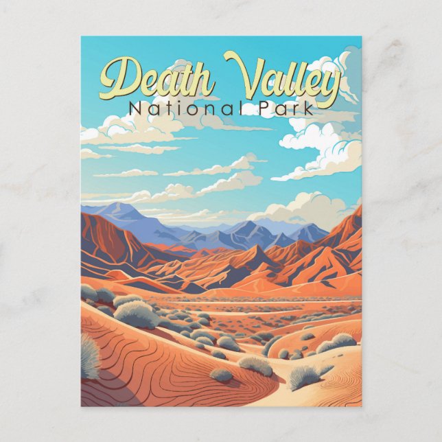 Carte Postale Illustration Rétro du Parc National de la Vallée d (Devant)