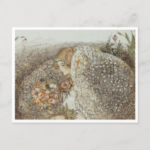 Carte Postale Illustration vintage Annie French "La Mariée"